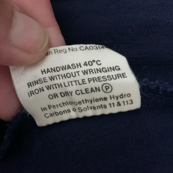 Vintage Jaeger navy blue semi-sheer cotton blouse - Picture 11 of 11